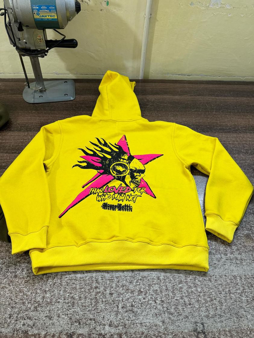 HATE IT OR LOVE IT Yellow, Black & Pink Hoodie