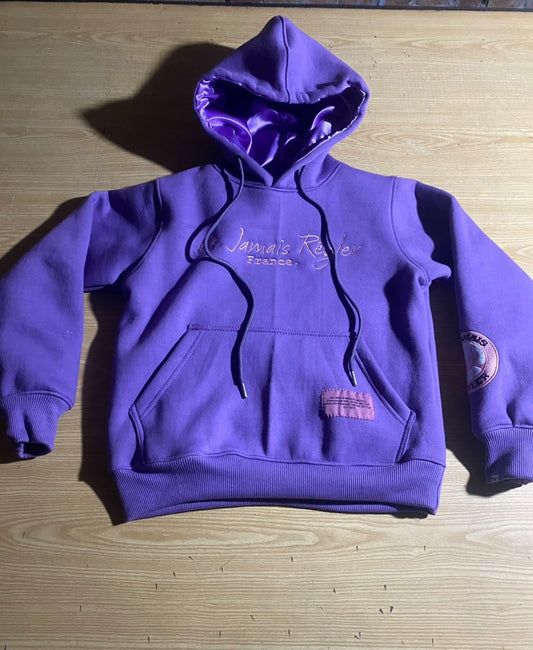 RÉGLER SATIN Purple Hoodie