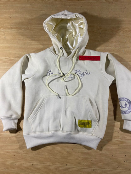 RÉGLER SATIN HOODIE Tan