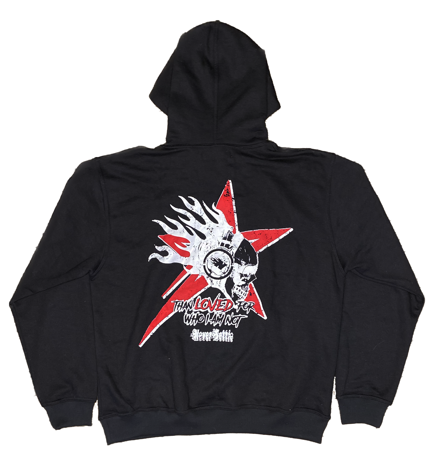 HATE IT OR LOVE IT Black, White & Red Hoodie