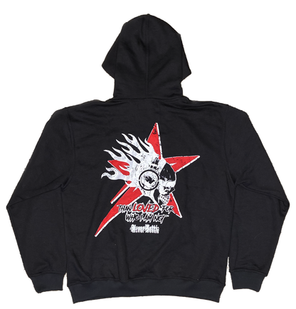 HATE IT OR LOVE IT Black, White & Red Hoodie