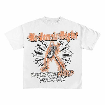 HATE IT OR LOVE IT Black, White & Orange T-shirt