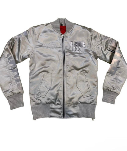 SILVER REFLECTIVE Bomber Jacket