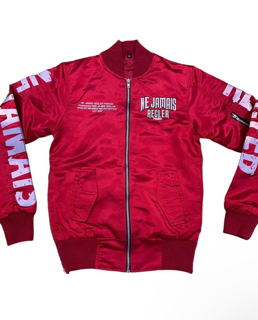 RED REFLECTIVE Bomber Jacket