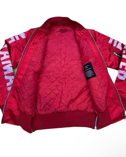 RED REFLECTIVE Bomber Jacket