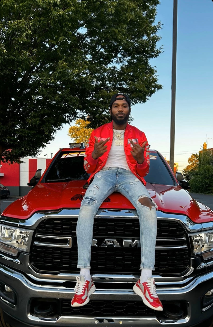 RED REFLECTIVE Bomber Jacket