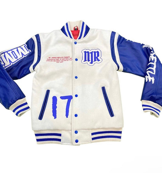 NJR VARSITY JACKET BLUE