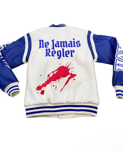 NJR VARSITY JACKET BLUE