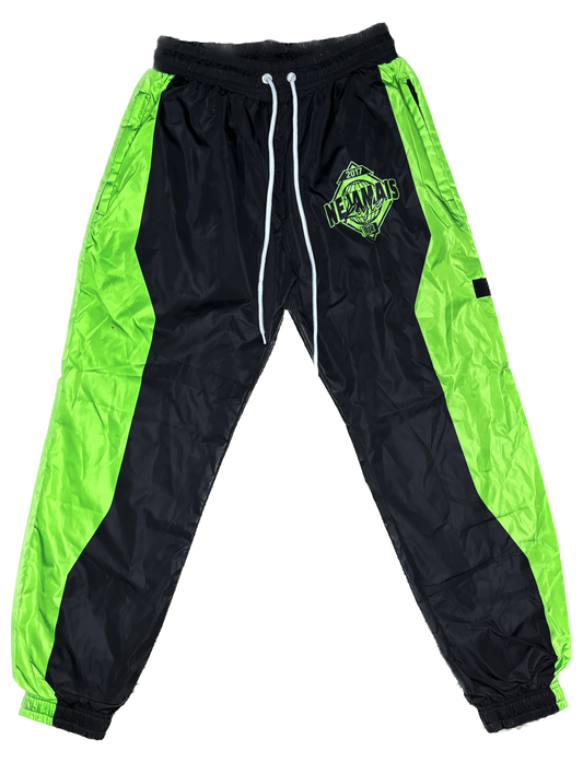 NJR CLASSIC WINDBREAKER Black & Green Pants