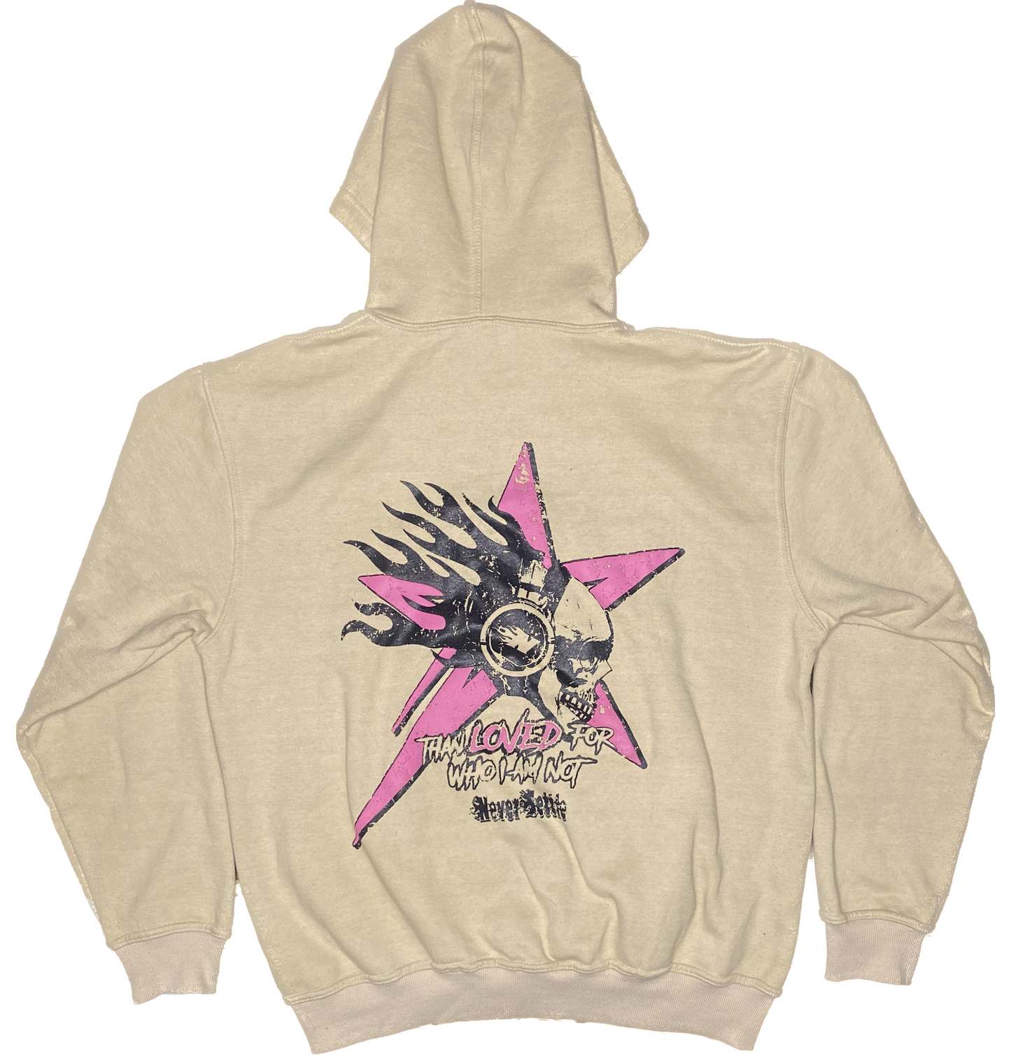 HATE IT OR LOVE IT Cream, Black & Pink Hoodie