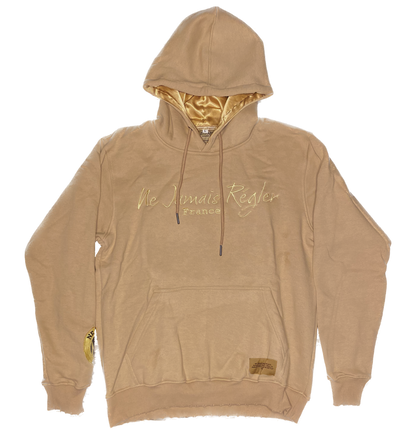 RÉGLER SATIN HOODIE Tan