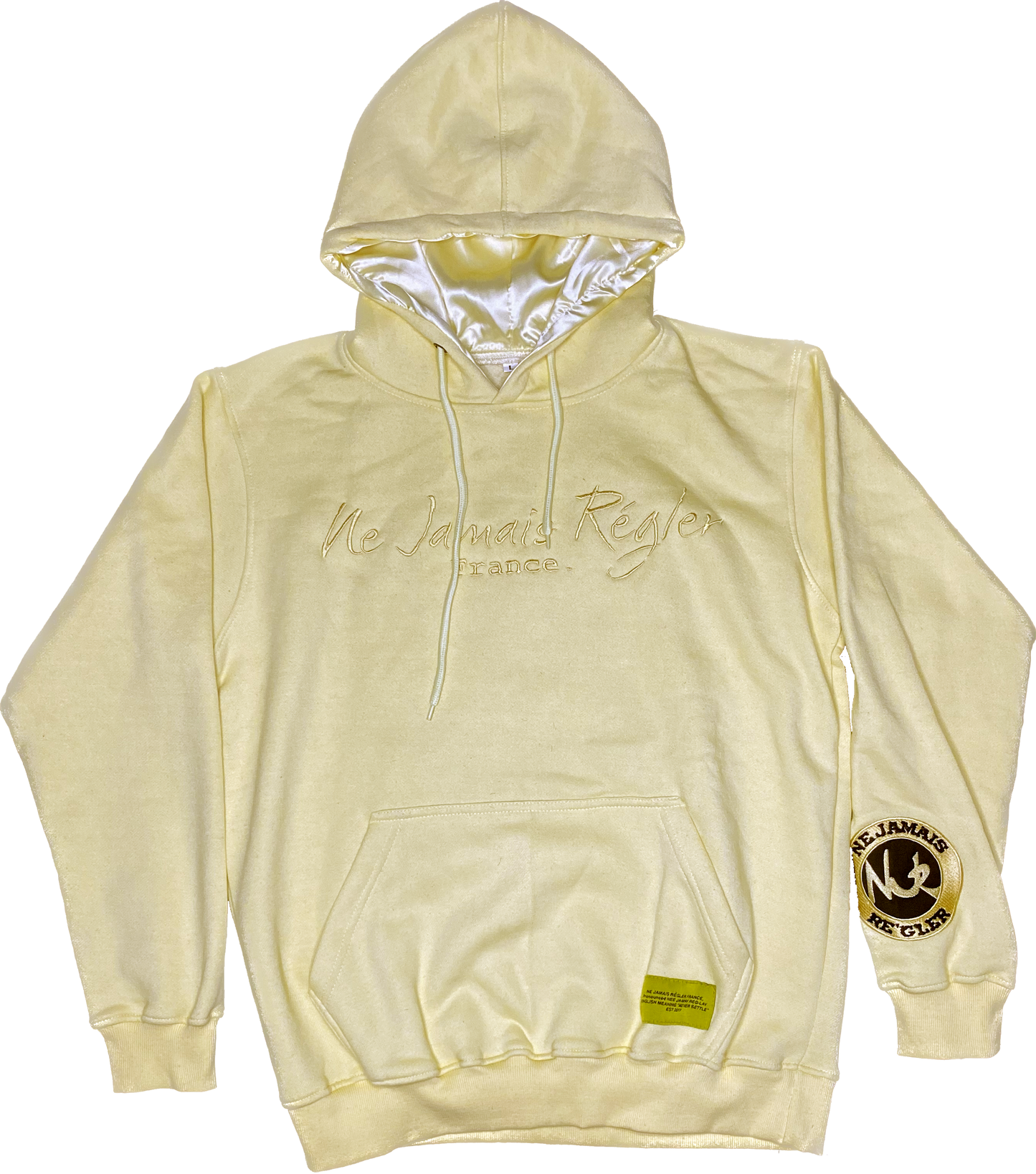 RÉGLER SATIN Yellow Hoodie